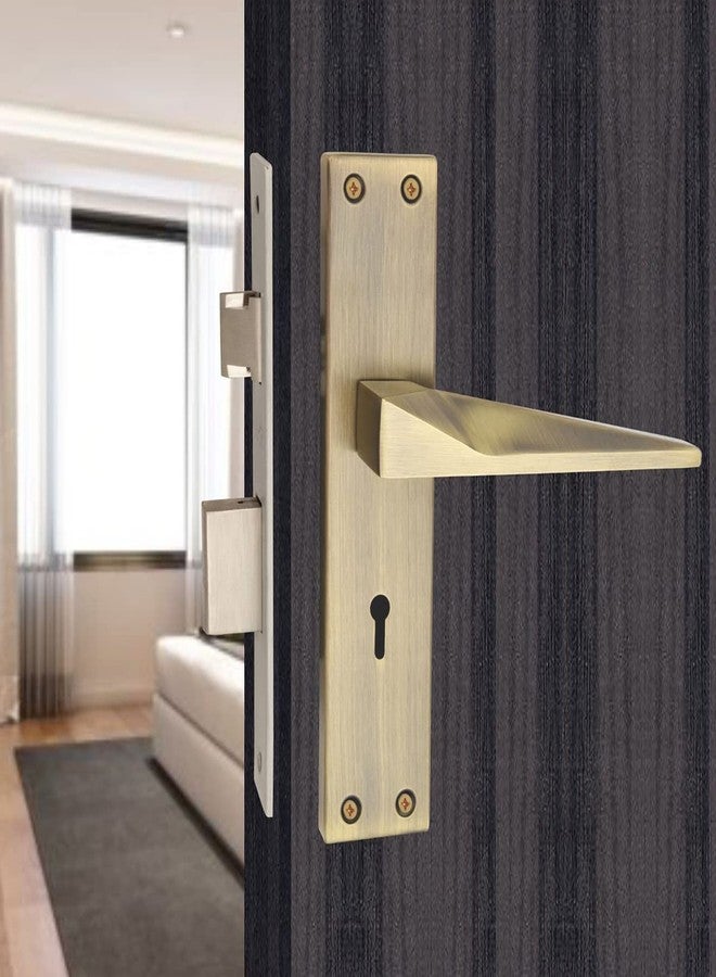 Atom Heavy Duty Mortise Door Lock for Bedroom, Living Room, Main Door, Brass Antique Finish | 3 Keys | 6 Lever Double Stage Lockset for House Hotel Office(802KY) - Image 1
